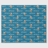 ジンジャーブレッドマンと一緒にハッピーホリデー ラッピングペーパー (フラット)