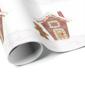 ジンジャーブレッドマンと彼のジンジャーブレッドハウス ラッピングペーパー (ロールコーナー)