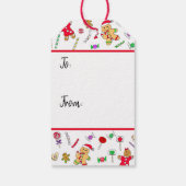 ジンジャーブレッドマンと格言クリスマスギフトタグ ギフトタグ (裏面)