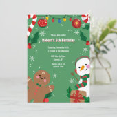 ジンジャーブレッドマンと雪だるま 招待状 (スタンド正面)