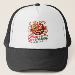 ジンジャーブレッドマンのあったかニット帽 クリスマスクッキー キャップ