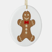 ジンジャーブレッドマンのクッキーのクリスマスの休日のオーナメント セラミックオーナメント (右)