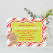 ジンジャーブレッドマンのクッキーのクリスマスの招待状 招待状 (スタンド正面)