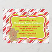 ジンジャーブレッドマンのクッキーのクリスマスの招待状 招待状 (正面/裏面)