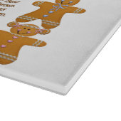 ジンジャーブレッドマンのクッキーのレシピのガラスまな板 カッティングボード (角)