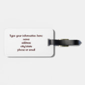 ジンジャーブレッドマンのクッキー ラゲッジタグ (裏面横)