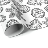 ジンジャーブレッドマンのクリスマスのクッキー ラッピングペーパー (ロールコーナー)