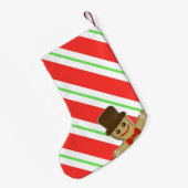 ジンジャーブレッドマンのクリスマスのストッキング スモールクリスマスストッキング (裏面 (吊り時))