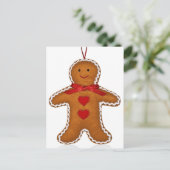 ジンジャーブレッドマンのクリスマスツリーの装飾 シーズンポストカード (スタンド正面)