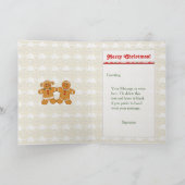 ジンジャーブレッドマンのクリスマスフォトグリーティング シーズンカード (内部)