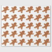 ジンジャーブレッドマンのデザイン ラッピングペーパー (フラット)