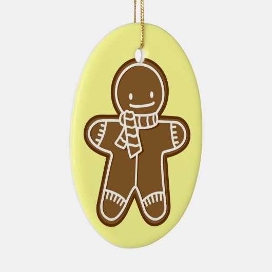 ジンジャーブレッドマンのバッグ セラミックオーナメント (右)