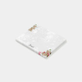 ジンジャーブレッドマンのパーソナライズ名ストッキング担当者 ポストイット (アングル)