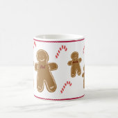 ジンジャーブレッドマンの個人用名家族の休日 コーヒーマグカップ (中央)