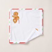 ジンジャーブレッドマンの浴室タオルセット バスタオルセット (ウォッシュタオル)