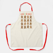 ジンジャーブレッドマンの焼き付けメリーとビー エプロン (正面)