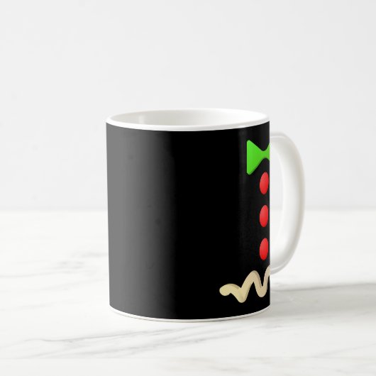 ジンジャーブレッドマンの衣装ハロウィーンの衣装 コーヒーマグカップ (正面右)