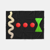 ジンジャーブレッドマンの衣装ハロウィーンの衣装 フリースブランケット (正面(横))