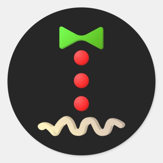 ジンジャーブレッドマンの衣装ハロウィーンの衣装 ラウンドシール (正面)