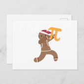 ジンジャーブレッドマンの衣裳の数学のクリスマスの人の女性 シーズンポストカード (正面/裏面)