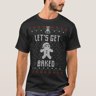 ジンジャーブレッドマンの醜いクリスマスセおもしろいーターレッツ Tシャツ