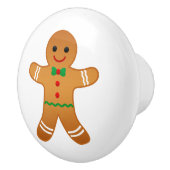 ジンジャーブレッドマンの陶磁器のノブ セラミックノブ (右)