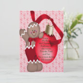 ジンジャーブレッドマンの(赤い) -招待状 招待状 (スタンド正面)