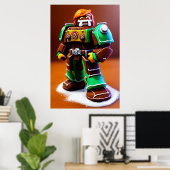 ジンジャーブレッドマンはんだ | AI Art ポスター (ホームオフィス)