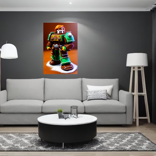 ジンジャーブレッドマンはんだ | AI Art ポスター