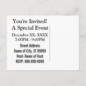 ジンジャーブレッドマンはクリスマス最高のの客達を怖がらせる インビテーションポストカード (裏面)