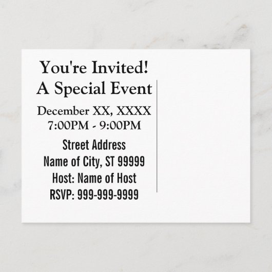 ジンジャーブレッドマンはクリスマス最高のの客達を怖がらせる インビテーションポストカード (裏面)