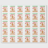 ジンジャーブレッドマンみんなジンジャーが大好き ラッピングペーパー (フラット)