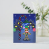 ジンジャーブレッドマンをキャンディランプで ポストカード (スタンド正面)