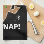 ジンジャーブレッドマンオースナップクリスマスクおもしろいッキー キッチンタオル (四つ折り)