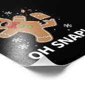 ジンジャーブレッドマンオースナップクリスマスクおもしろいッキー フォトプリント            (角)