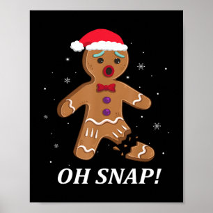ジンジャーブレッドマンオースナップクリスマスクッキーコスチュームB ポスター