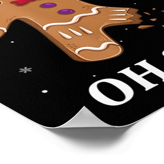 ジンジャーブレッドマンオースナップクリスマスクッキーコスチュームB ポスター (角)