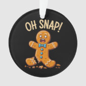 ジンジャーブレッドマンオースナップクリスマスクッキーベーキング オーナメント (正面)