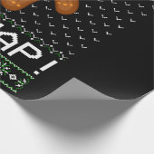 ジンジャーブレッドマンオースナップクリスマス ラッピングペーパー (角)