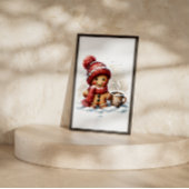 ジンジャーブレッドマンカップ入りスノーポスター ポスター