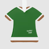 ジンジャーブレッドマンガムドロップボタンクリスマス オーナメント (裏面)