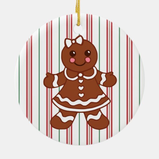 ジンジャーブレッドマンガールオーナメント セラミックオーナメント (裏面)