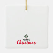 ジンジャーブレッドマンキッズクリスマスフォトオーナメント セラミックオーナメント (裏面)