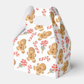 ジンジャーブレッドマンキャンディーケーンクリスマスパターン フェイバーボックス (裏面サイド)