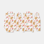 ジンジャーブレッドマンキャンディーケーンクリスマスパターン フェイバーボックス (折り畳みなし)