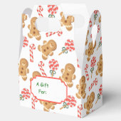 ジンジャーブレッドマンキャンディーケーンクリスマスパターン フェイバーボックス (オープン)