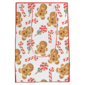 ジンジャーブレッドマンキャンディーケーン棒つきキャンデー ミディアムペーパーバッグ (裏面)