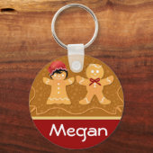 ジンジャーブレッドマンキーチェーン キーホルダー (正面)
