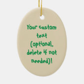 ジンジャーブレッドマンクッキーおもしろいクリスマスオーナメント セラミックオーナメント (裏面)