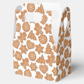 ジンジャーブレッドマンクッキーかわいいクリスマス フェイバーボックス (オープン)